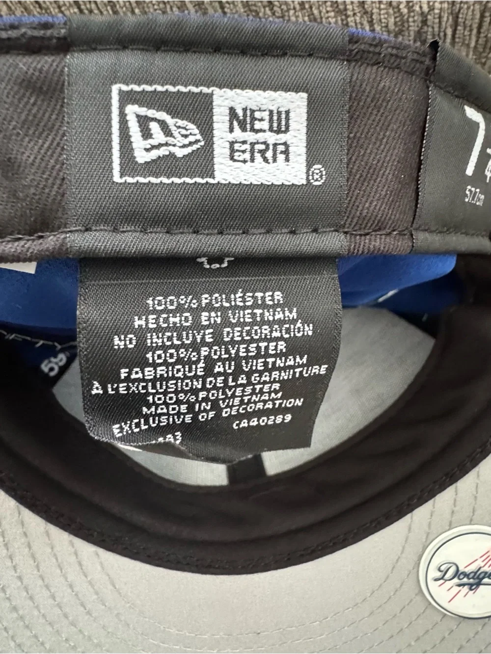 New Era Men’s Blue 59FIFTY Dodgers Fitted baseball Cap with White raised D Logo